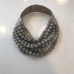 Fairchild Baldwin Taupe/grey bead necklace